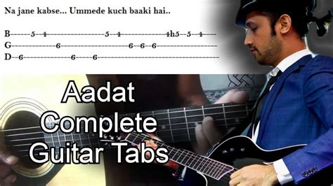 aadat lyrics chords|aadat chords atif aslam.